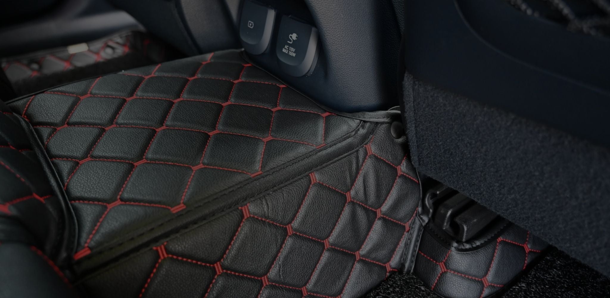 Close-up of Mat Metrics car mats installed on Genesis GV70