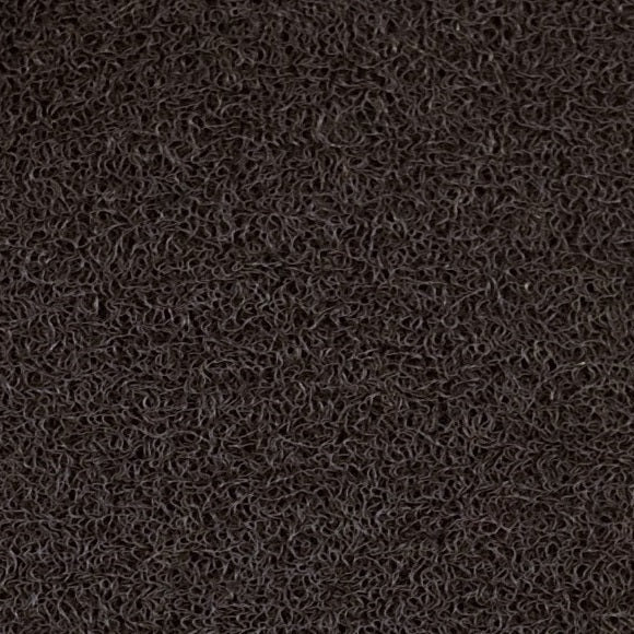 Close-up of the detachable vinyl carpet material, brown colour