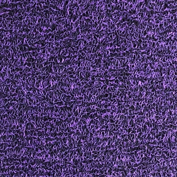 Close-up of the detachable vinyl carpet material, purple colour